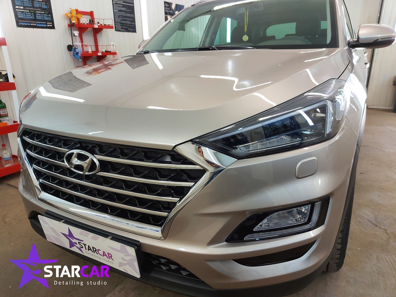 Чистка + Полировка + Креамическое покрытие + Антидождь Hyundai Tucson - Воронеж студия "StarCar"